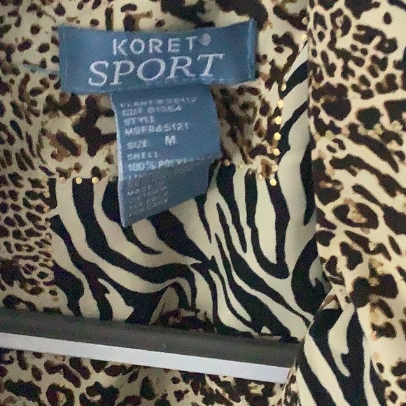Koret sport jacket 🦒 print size Med zipper front 2 pockets fully lined - Picture 6 of 13